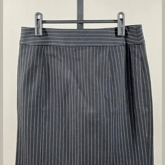 NEW Banana Republic Skirt Womens 4 black stripe pencil straight sloan - Picture 2 of 11
